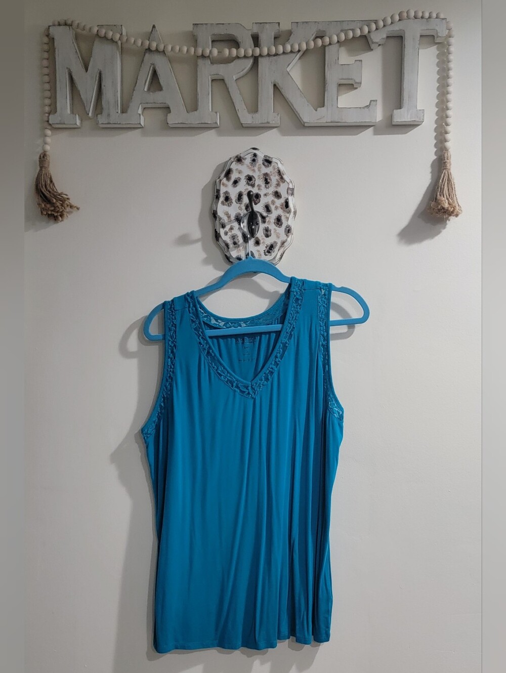 torrid Turquoise Sleeveless V-Neck Sleep Tank